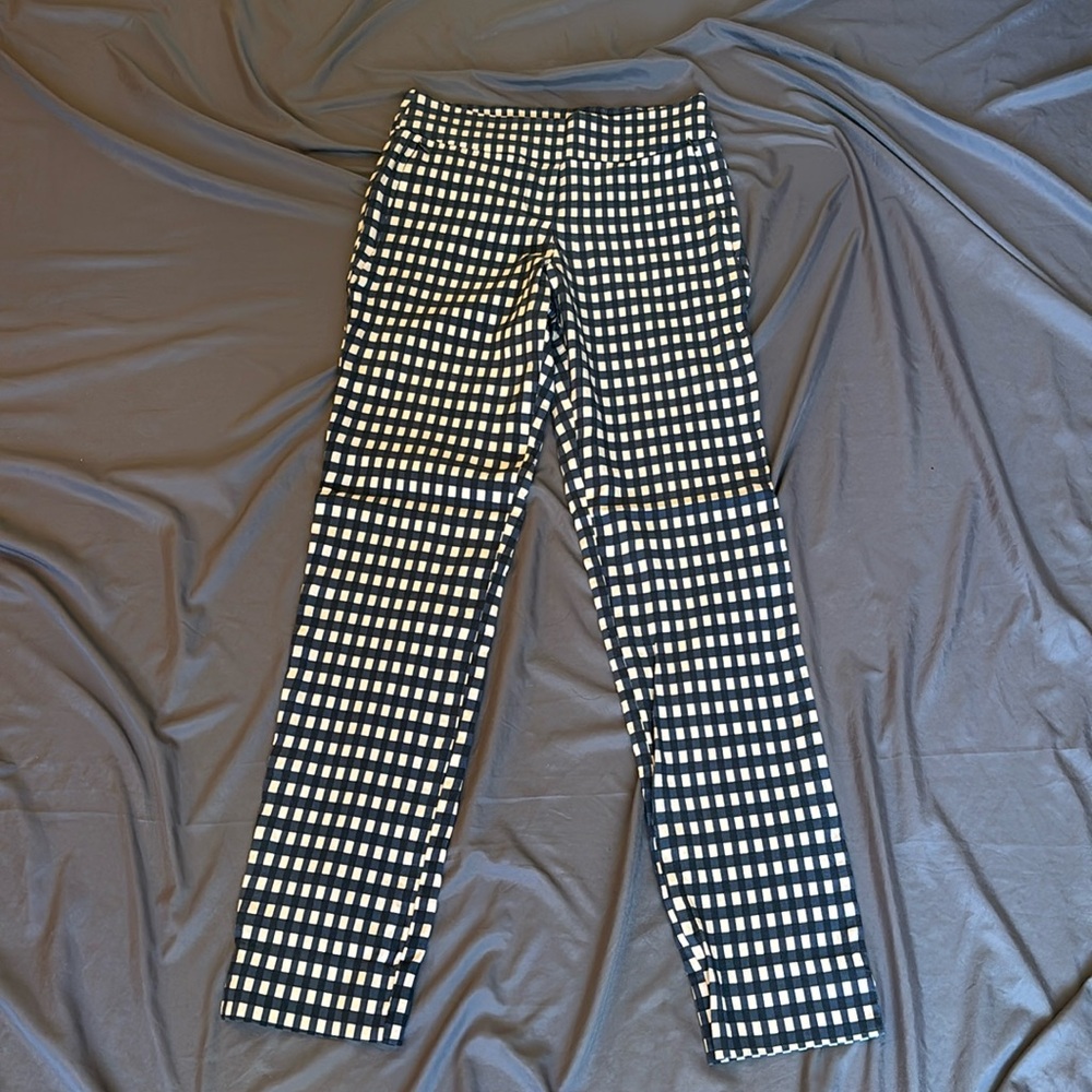 Gingham Margaret M slimming pants size small